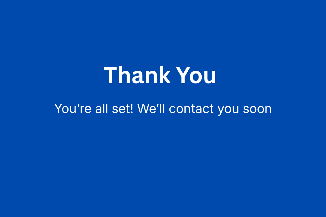 Thank You page